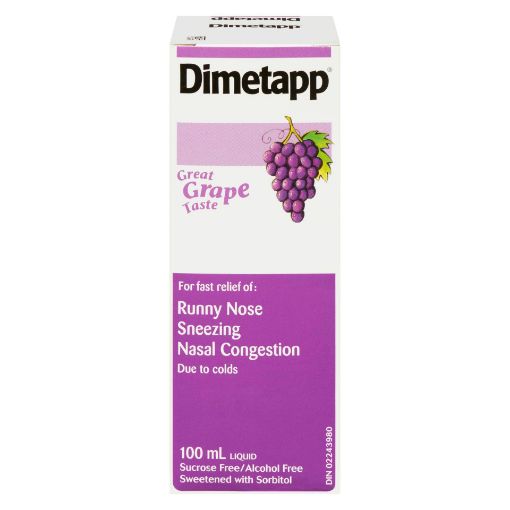 Picture of DIMETAPP COLD SYRUP - GRAPE 100ML                                          