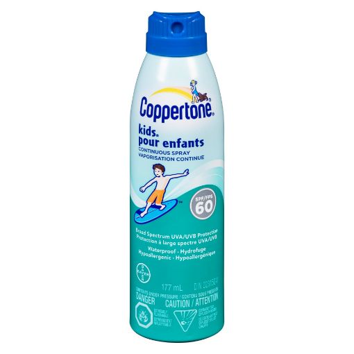 Picture of COPPERTONE CONTINUOUS SPRAY SUNSCREEN - KIDS SPF60 177ML                   