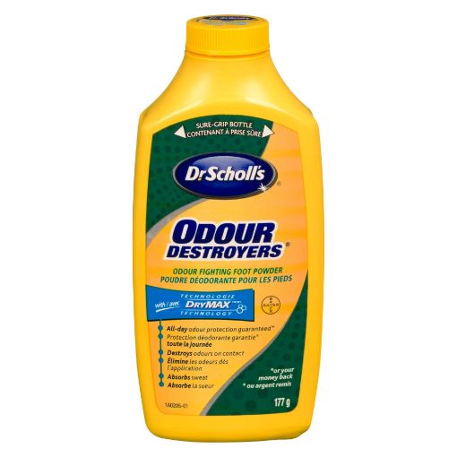 Picture of DR. SCHOLLS ODOUR DESTROYERS ALL DAY DEODORANT POWDER 177GR                
