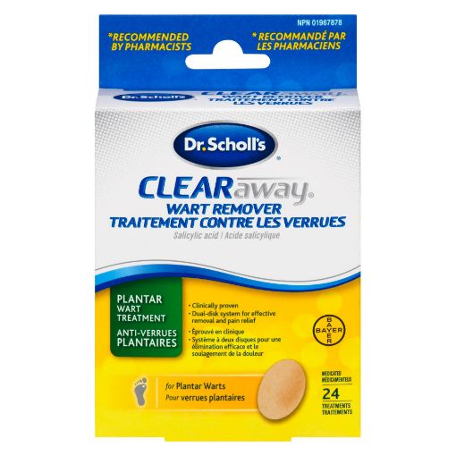 Picture of DR. SCHOLLS CLEAR AWAY PLANTAR WART REMOVER 40% 24S                        