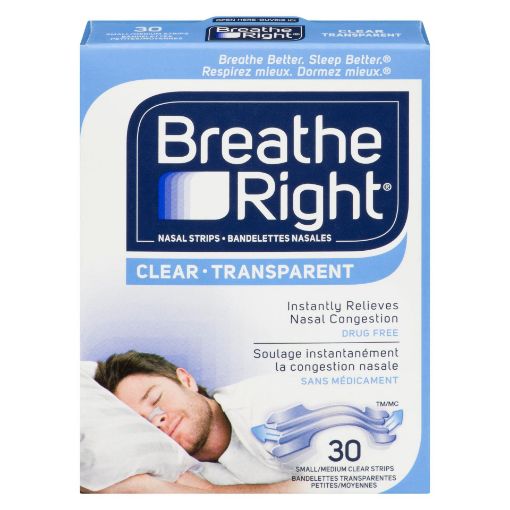 Picture of BREATHE RIGHT CLEAR SMALL/MEDIUM 30S                                       