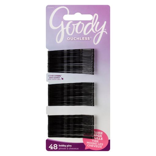 Picture of GOODY OUCHLESS BOBBY PIN - BLACK DOUBLE DIP - 2IN 48S                      