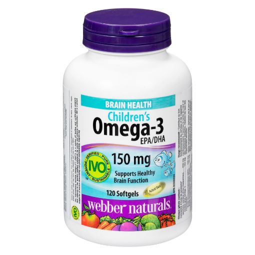 Picture of WEBBER NATURALS OMEGA 3 EPA/DHA - KIDS CAPSULE 120S                        