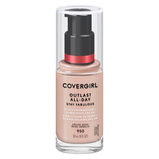 Picture of COVERGIRL OUTLAST STAY FAB FOUNDATION - CREAMY BEIGE 30ML                  