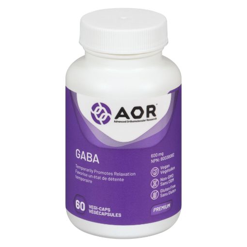Picture of AOR GABA - VEGETABLE CAPSULES 600MG 60S
