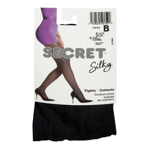 Picture of SECRET HER CHOICE TIGHTS - SILKY L/WEIGHT C/TOP - BLACK - SIZE B 1PR       