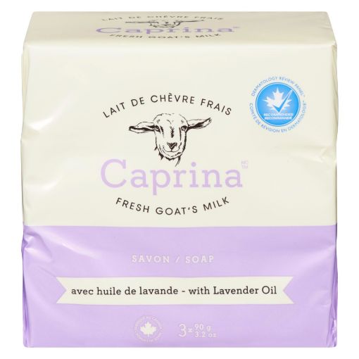 Picture of CAPRINA GOATS MILK BAR SOAP - LAVENDER 3X90GR                              