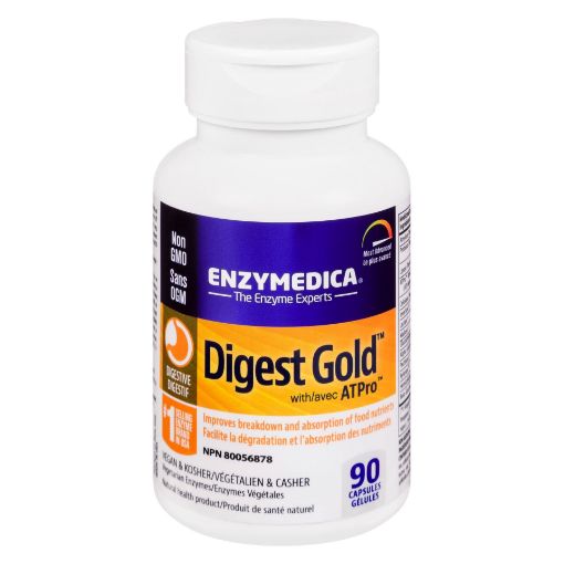 Picture of ENZYMEDICA DIGEST GOLD - WITH ATPRO DIGESTIVE ENZYMES CAPSULES 90S