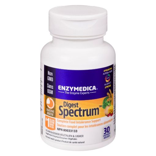 Picture of ENZYMEDICA DIGEST SPECTRUM DIGESTIVE ENZYMES - COMPLETE FOOD INTOLERANCE SUPPORT CAPSULES 30S