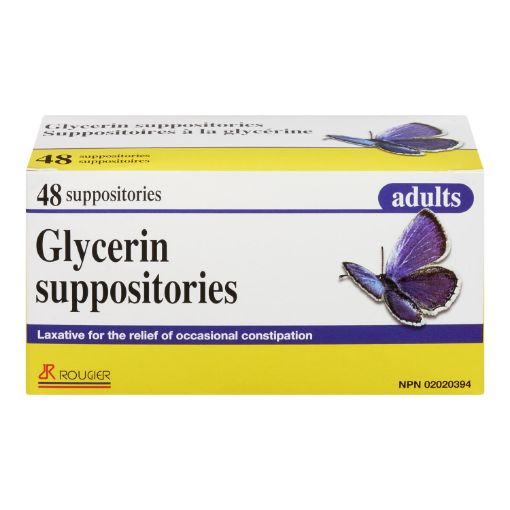 Picture of GLYCERIN ADULT SUPPOSITORIES (RATIO) 48S