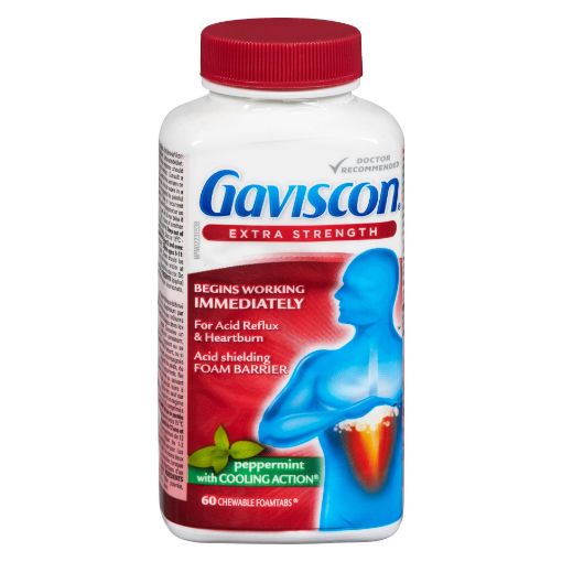 Picture of GAVISCON EXTRA STRENGTH - PEPPERMINT 60S                                   