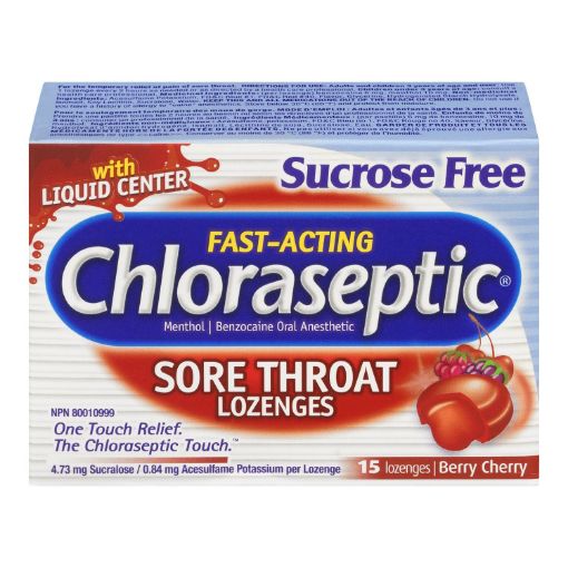Picture of CHLORASEPTIC LOZENGES - BERRY CHERRY - SUGAR FREE 15S