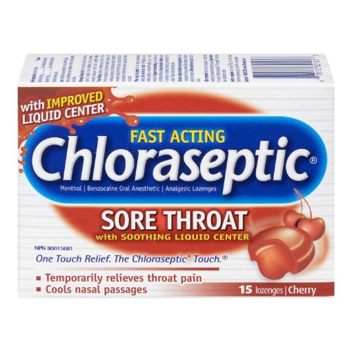 Picture of CHLORASEPTIC LOZENGES - CHERRY - LIQUID FILLED 15S                         