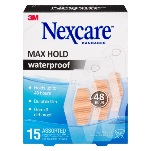 Picture of 3M NEXCARE MAX HOLD - WATERPROOF BANDAGES 15S                              