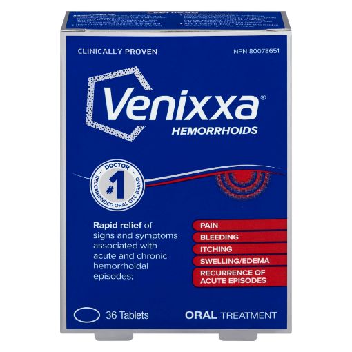 Picture of VENIXXA HEMORRHOIDS 500MG TABS 36S