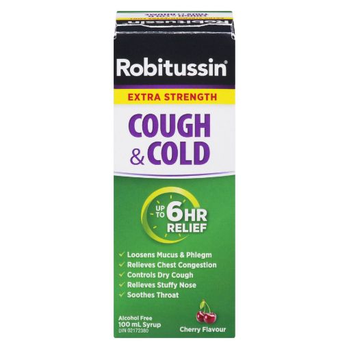 Picture of ROBITUSSIN COUGH and COLD SYRUP - EXTRA STRENGTH 100ML