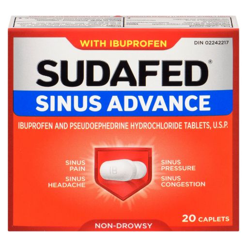 Picture of SUDAFED SINUS ADVANCE W/ IBUPROFEN CAPLET 20S                              