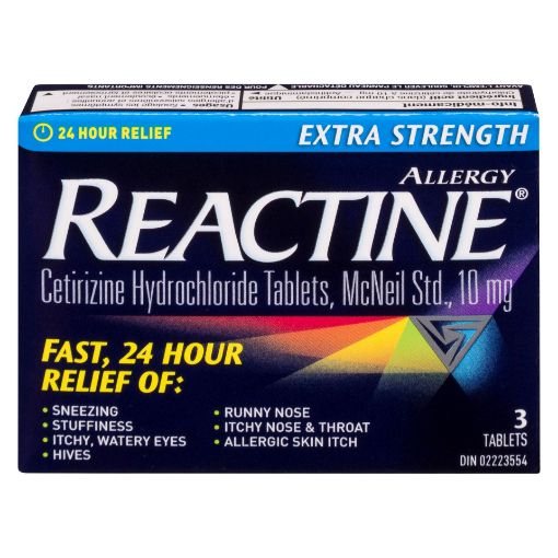 Picture of REACTINE EXTRA STRENGTH TABLET 10MG 3S                                     