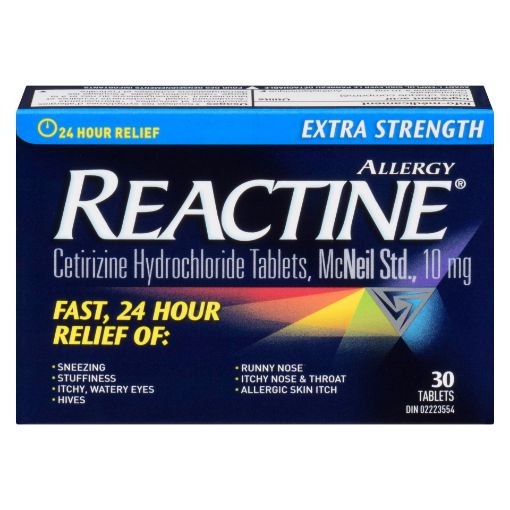 Picture of REACTINE EXTRA STRENGTH 10MG TABLETS 30S