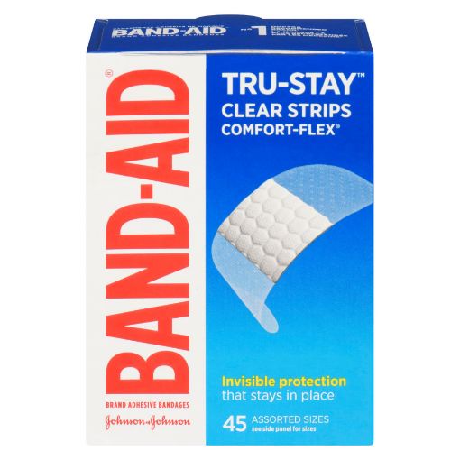 Picture of BAND-AID BANDAGE - CLEAR - ASSORTED 45S                                    