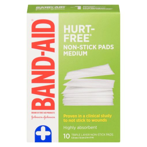 Picture of BAND-AID PADS NON-STICK MED 2X 3IN 10S                                     