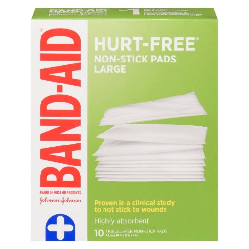 Picture of BAND-AID PADS NON-STICK LARGE 3X4IN 10S                                    