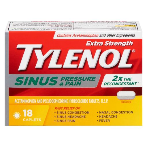 Picture of TYLENOL SINUS PRESSURE and PAIN 18S