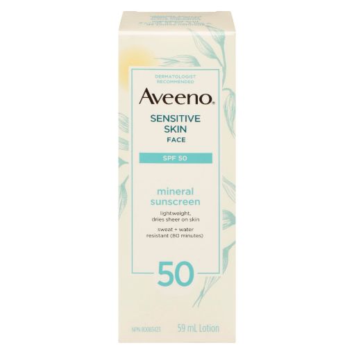 Picture of AVEENO ADULT SENSITIVE SKIN SPF50 FACE 59ML                                