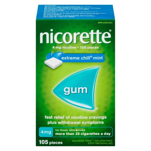 Picture of NICORETTE GUM - EXTREME CHILL 4MG 105S                                     