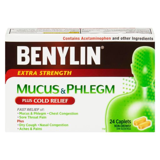 Picture of BENYLIN COLD, MUCUS and PHLEGM RELIEF CAPLETS 24S