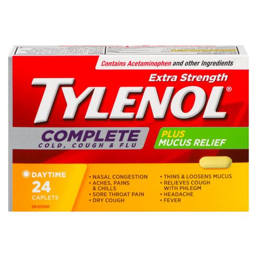 Picture of TYLENOL COMPLETE COLD COUGH and FLU - EXTRA STRENGTH CAPLETS 24S