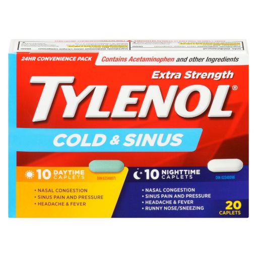 Picture of TYLENOL COLD and SINUS - EXTRA STRENGTH - DAY/NIGHT CAPLETS 10 + 10S