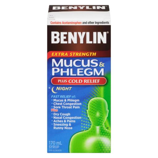 Picture of BENYLIN COLD and MUCUS SYRUP W/PHLEGM RELIEF - NIGHT 170ML
