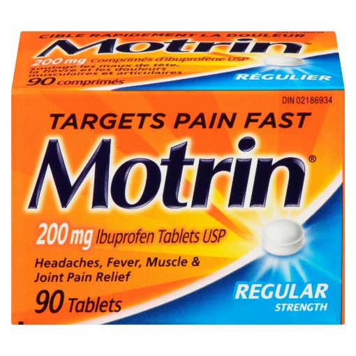 Picture of MOTRIN IBUPROFEN TABLET 200MG 90S                                          