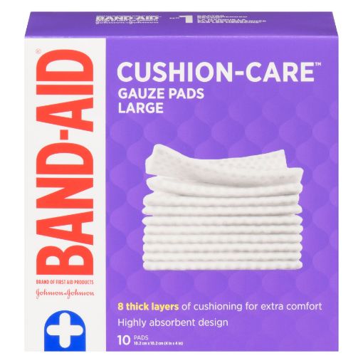 Picture of BAND-AID GAUZE PADS - LARGE 10.1CM X 10.1CM 10S                            