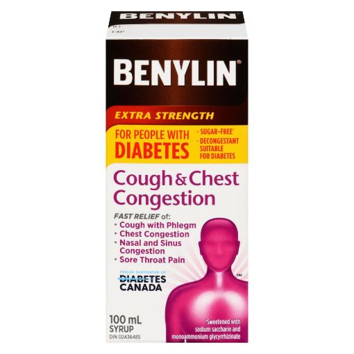 Picture of BENYLIN COUGH and CHEST CONGESTION FOR DIABETES 100ML