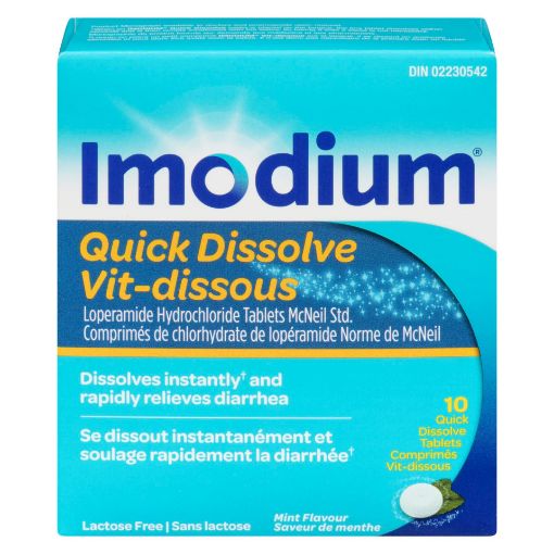 Picture of IMODIUM QUICK DISSOLVE TABLET 2MG 10S                                      