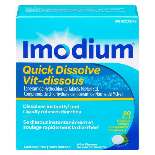Picture of IMODIUM QUICK DISSOLVE TABLET 2MG 20S                                      