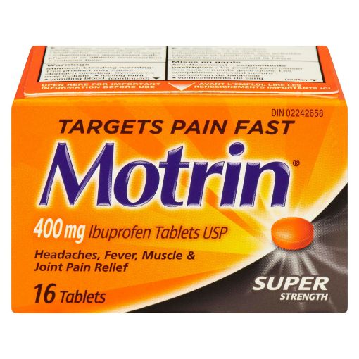 Picture of MOTRIN SUPER STRENGTH TABLET 400MG 16S                                     