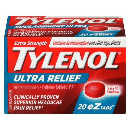 Picture of TYLENOL ULTRA RELIEF - TOUGH ON HEADACHES TABLET 20S                       
