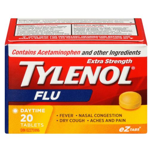 Picture of TYLENOL FLU DAY - EXTRA STRENGTH TABLET 20S                                