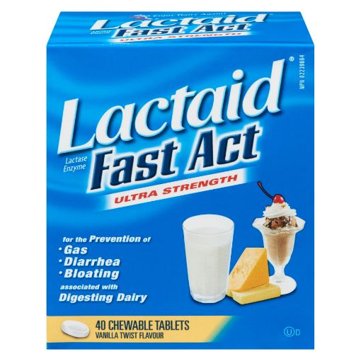 Picture of LACTAID ULTRA STRENGTH - CHEWABLE TABLET 40S