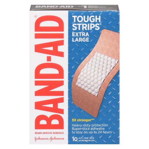Picture of BAND-AID BANDAGE - TOUGH STRIP - EXTRA LARGE 10S                           