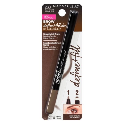 Picture of MAYBELLINE EYE STUDIO BROW DEFINE + FILL LINER - DEEP BROWN                