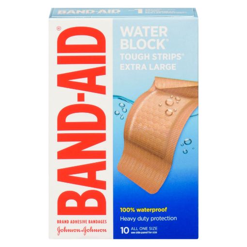 Picture of BAND-AID BANDAGE - TOUGH STRIP - EXTRA LARGE - WATERPROOF 10S              