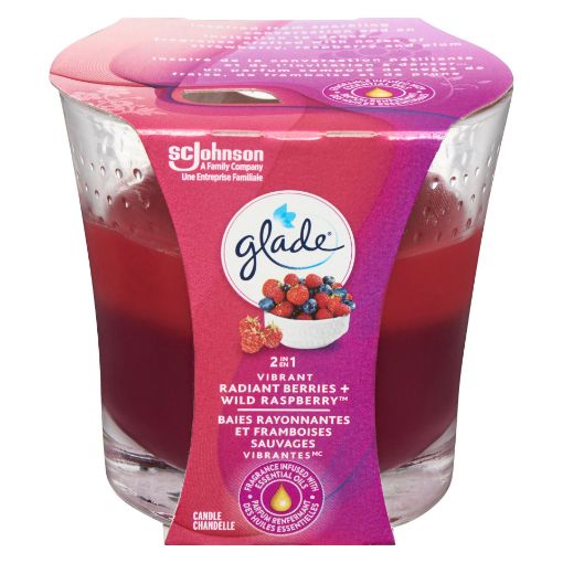 Picture of GLADE 2-IN-1 CANDLE - FRESH BERRIES and WILD RASPBERRY TREADMILL