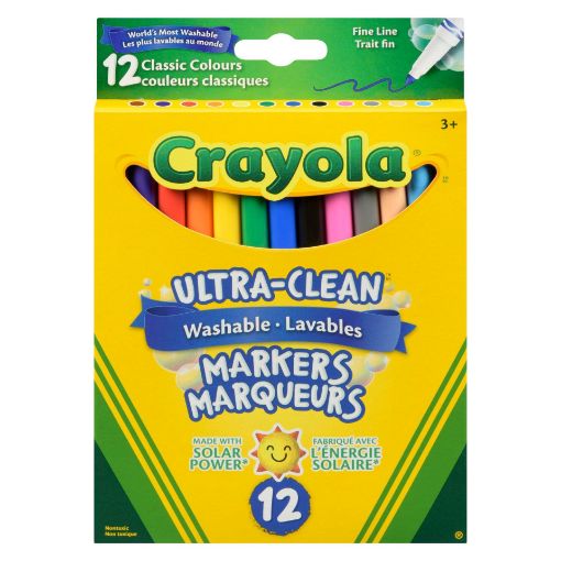Picture of CRAYOLA WASHABLE FINE LINE MARKERS - ORIGINAL 12S                          