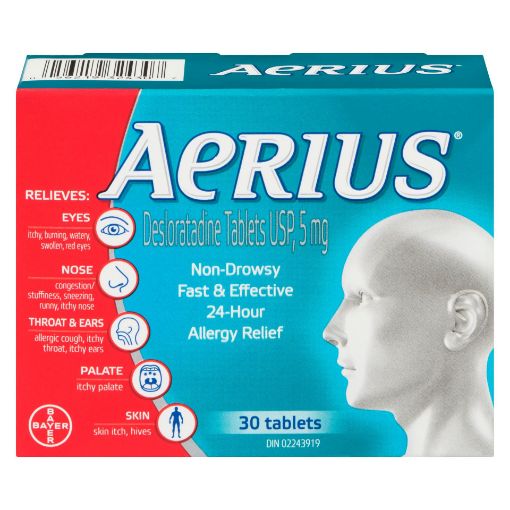 Picture of AERIUS NON-DROWSY TABLETS 5MG 30S