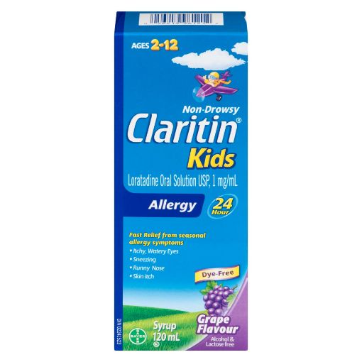 Picture of CLARITIN KIDS SYRUP - GRAPE 120ML