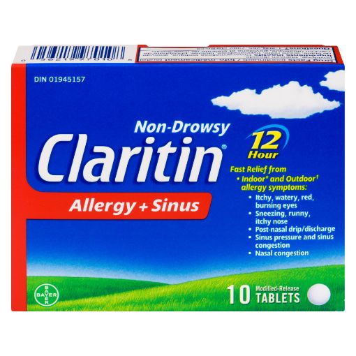 Picture of CLARITIN ALLERGY and SINUS TABLETS 10S